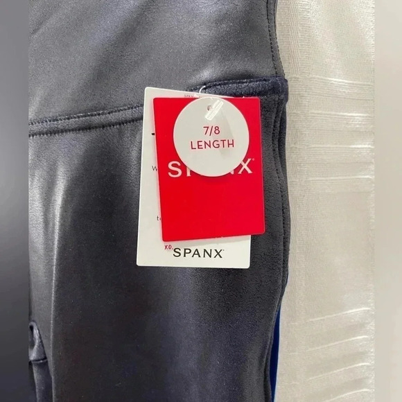 SPANX faux leather 7/8 track stripe leggings - Picture 6 of 13